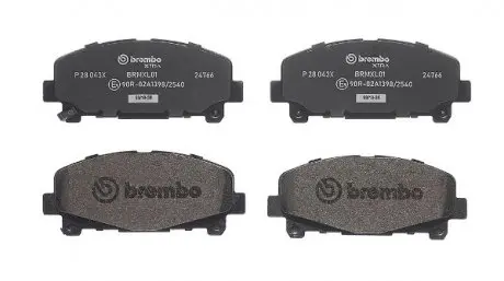 Комплект гальмівних колодок з 4 шт. дисків BREMBO P28043X