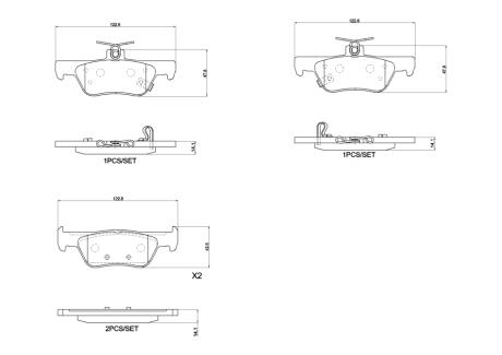 Комплект гальмівних колодок BREMBO P 28 110