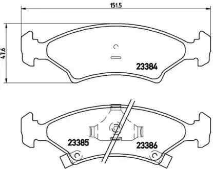 Тормозные колодки, дисковый тормоз.) BREMBO P30009