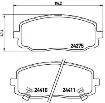 Колодки гальмівні дискові BREMBO P30 032