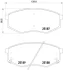 Гальмівні колодки - тюнінг Xtra, передн HYUNDAI IX20, IX35, SONATA VI, SONATA VII KIA OPTIMA, SOUL II 1.4-2.4 06.09-12.19 BREMBO P30055X (фото 1)