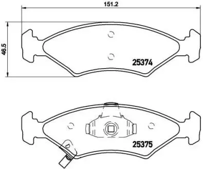 Тормозные колодки SPORTAGE 97-03.. BREMBO P30062