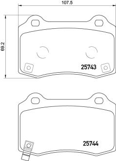 Гальмівні колодки, дискові BREMBO P 30 074E