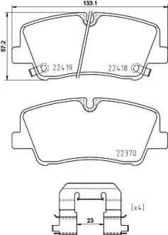 Гальмівні колодки (набір) BREMBO P30089
