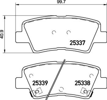 Колодки гальмівні (задні) Kia Soul/Ceed/Hyundai i30 10- BREMBO P30094X