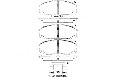 Колодки тормозные, дисковые BREMBO P30095