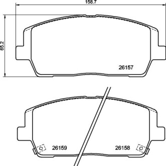 Комплект передних тормозных колодок BREMBO P30116