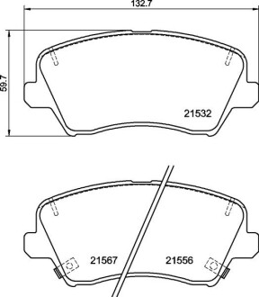 Гальмівні колодки i30 Kombi (PDE), 03. BREMBO P30123