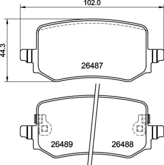 Тормозные колодки (задние) Hyundai Tucson IV 20-/Kia Sportage V 21- BREMBO P30139 (фото 1)