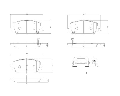 Колодки гальмівні (передні) Hyundai Santa Fe/Kia Sorento 20- BREMBO P30151