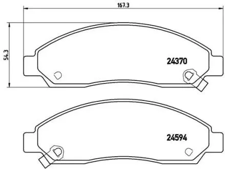 Тормозные колодки дисковые BREMBO P34 005