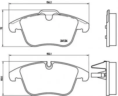 Колодки гальмівні дискові BREMBO P36 022