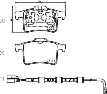 Колодки гальмівні XK.. BREMBO P36034