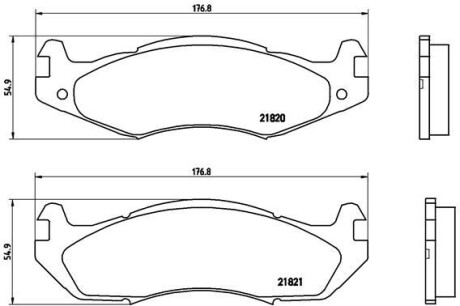 Тормозные колодки, дисковый тормоз.) BREMBO P37001