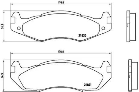 Тормозные колодки, дисковый тормоз.) BREMBO P37001