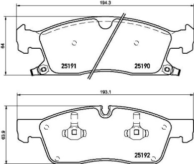 Тормозные колодки G.CHEROKEE 11- 17.. BREMBO P37015