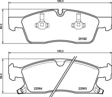 Тормозные колодки дисковые BREMBO P37 027 (фото 1)