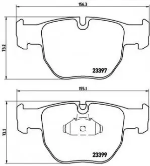 Тормозные колодки дисковые BREMBO P44 012