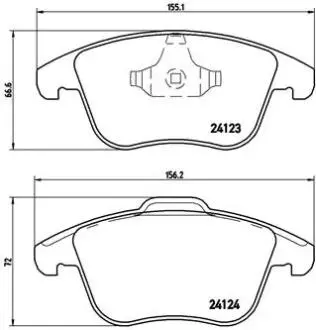 Тормозные колодки дисковые BREMBO P44 020