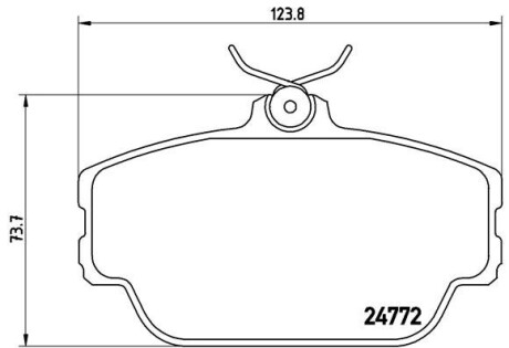 Гальмівні колодки, дискове гальмо (набір) BREMBO P46001 (фото 1)