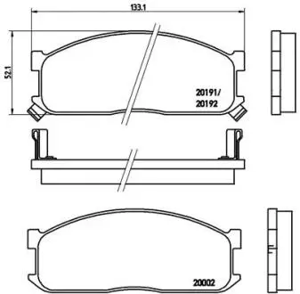 Тормозные колодки, дисковый тормоз.) BREMBO P49010