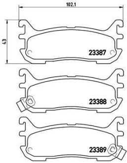 Тормозные колодки, дисковый тормоз.) BREMBO P49021