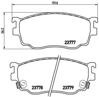 Гальмівні колодки, дискове гальмо (набір) BREMBO P49026
