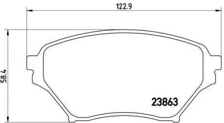 Тормозные колодки, дисковый тормоз.) BREMBO P49029