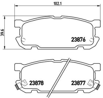 Гальмівні колодки, дискове гальмо (набір) BREMBO P49030