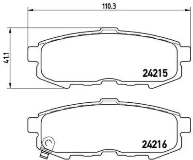 Тормозные колодки, дисковый тормоз.) BREMBO P49042