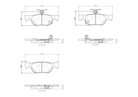 Колодки тормозные (задние) Mazda 3 IV 18-/CX-30 19-/MX-30 20- (Teves) BREMBO P49064 (фото 1)