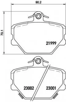 Тормозные колодки дисковые BREMBO P50 038