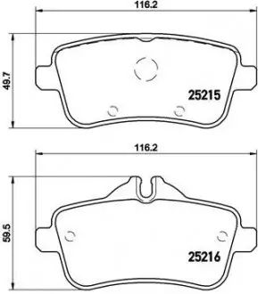 Тормозные колодки дисковые BREMBO P50 100