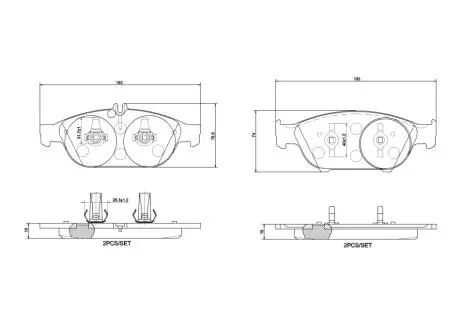 Гальмівні колодки дискові BREMBO P50 106
