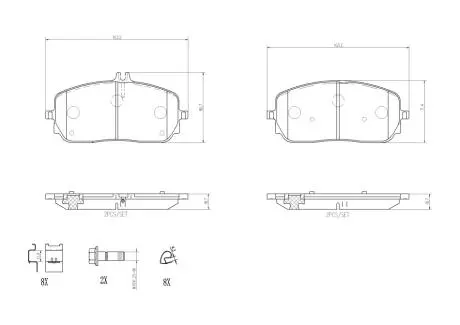Тормозные колодки дисковые BREMBO P50 152