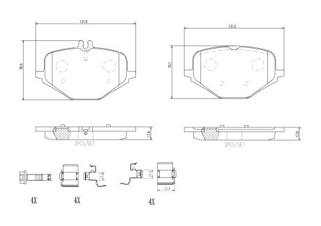 Комплект гальмівних колодок BREMBO P 50 167