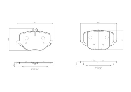 Тормозные колодки (задние) MB S-class (W223) 20- M256 (ZF) Q+ BREMBO P50170