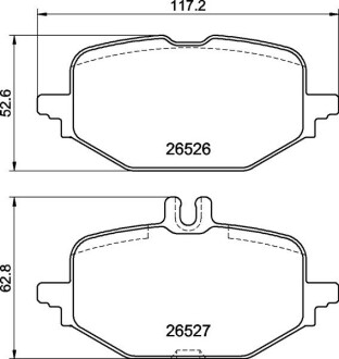 Тормозные колодки (передние) MB C-class (W206/S206) 21- BREMBO P50172 (фото 1)