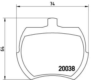 Тормозные колодки, дисковый тормоз.) BREMBO P52002