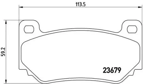 Тормозные колодки, дисковый тормоз.) BREMBO P52018