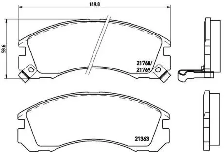 Гальмівні колодки PAJERO II Canvas Top BREMBO P54017X