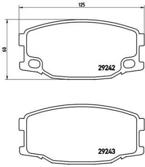 Тормозные колодки, дисковый тормоз.) BREMBO P54035 (фото 1)