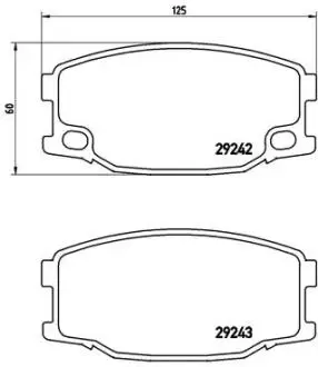 Тормозные колодки, дисковый тормоз.) BREMBO P54035