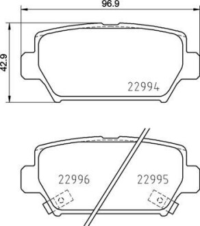 Комплект гальмівних колодок задн BREMBO P54062