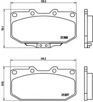 Колодки гальмівні дискові BREMBO P56 025