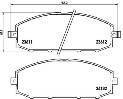 Гальмівні колодки дискові BREMBO P56 041