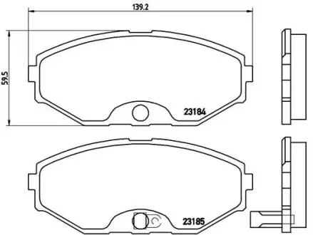 Колодки гальмівні дискові BREMBO P56 045