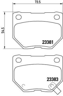 Гальмівні колодки, дискове гальмо (набір) BREMBO P56054