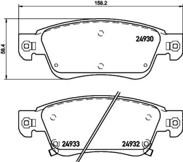 Гальмівні колодки дискові BREMBO P56 080