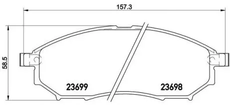 Гальмівні колодки дискові BREMBO P56 094